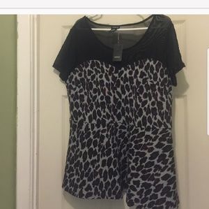 Torrid Leopard Peplum Top